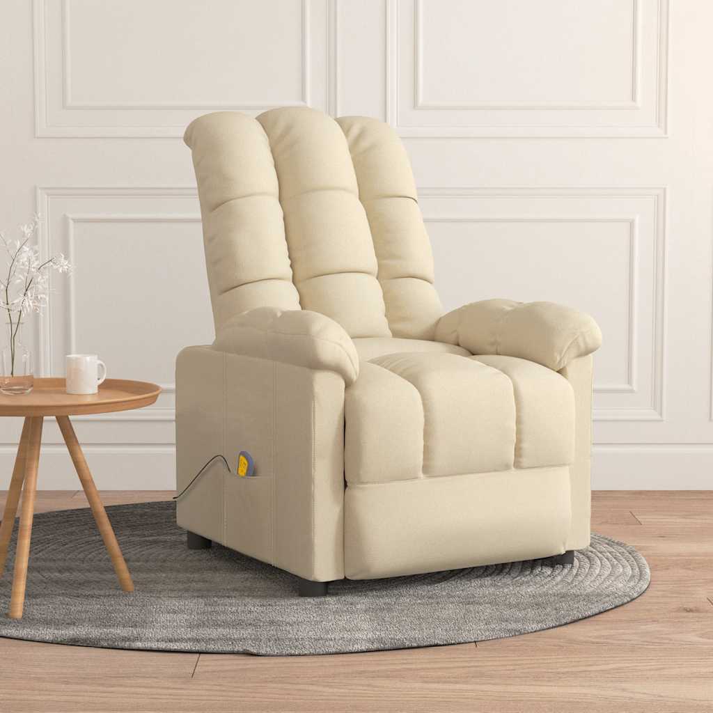 Fauteuil de massage Crème Tissu