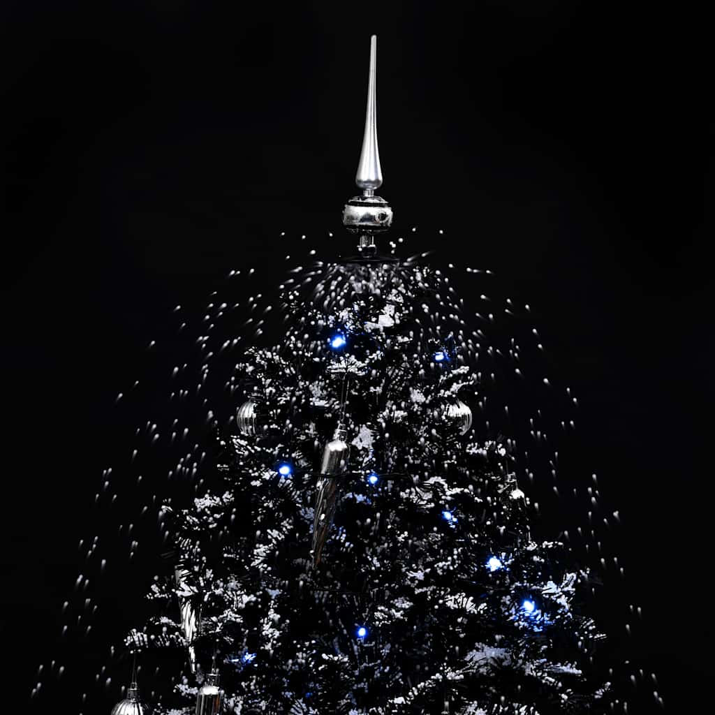 Arbre de Noël neigeux avec base de parapluie Noir 170 cm PVC - XIOS