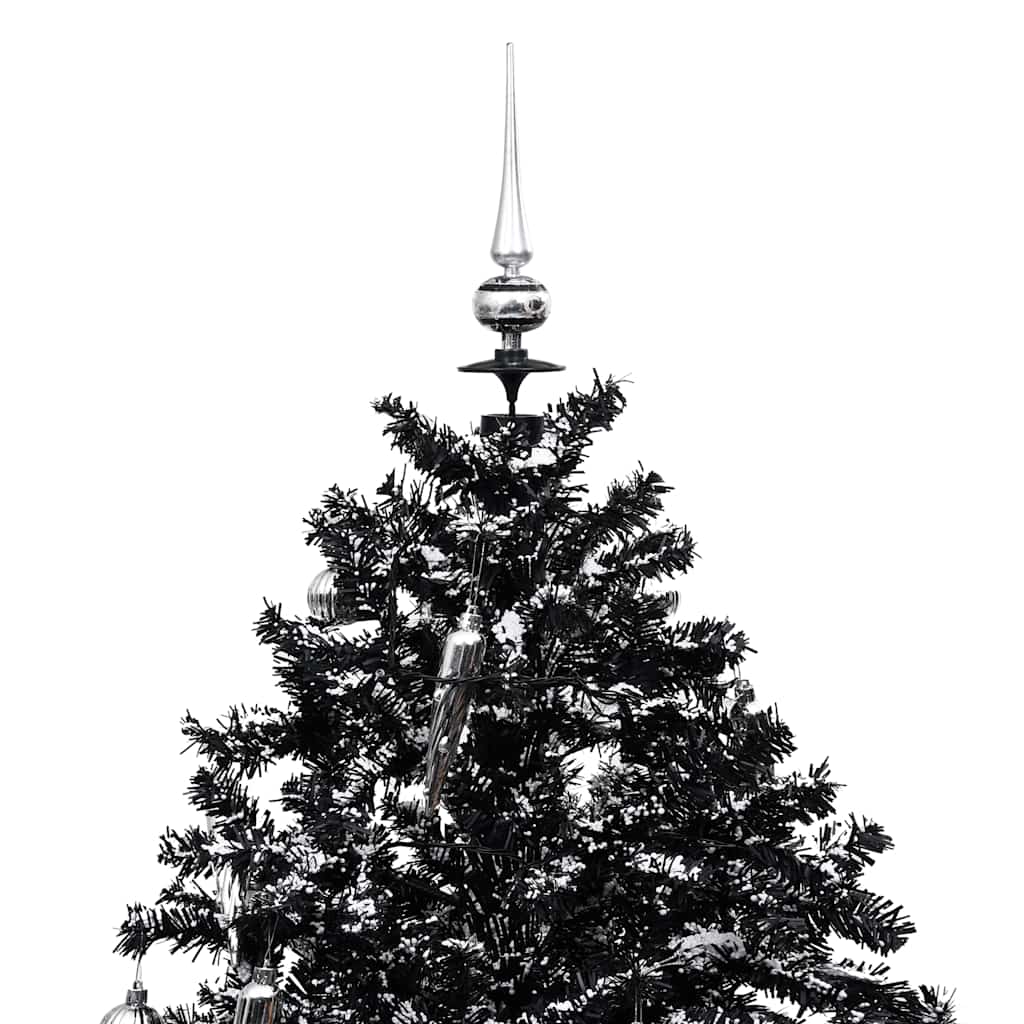 Arbre de Noël neigeux avec base de parapluie Noir 190 cm PVC - XIOS