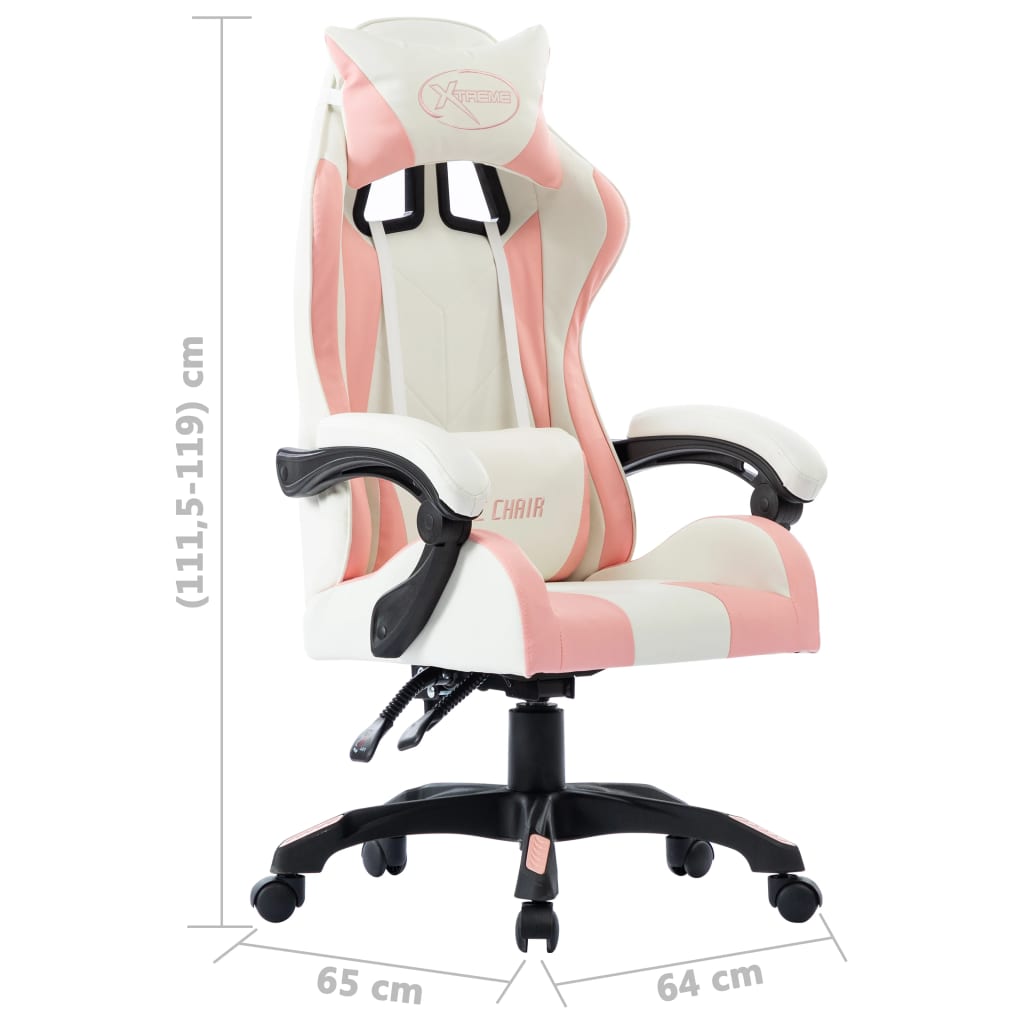 Fauteuil de jeux vidéo Rose Similicuir - XIOS