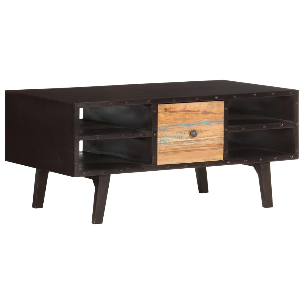 Table basse 100x50x45 cm Bois de récupération massif - XIOS