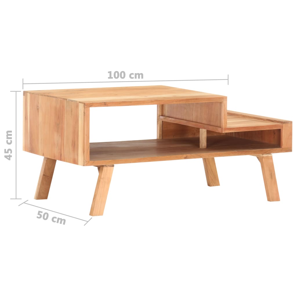 Table basse 100x50x45 cm Bois d'acacia massif - XIOS
