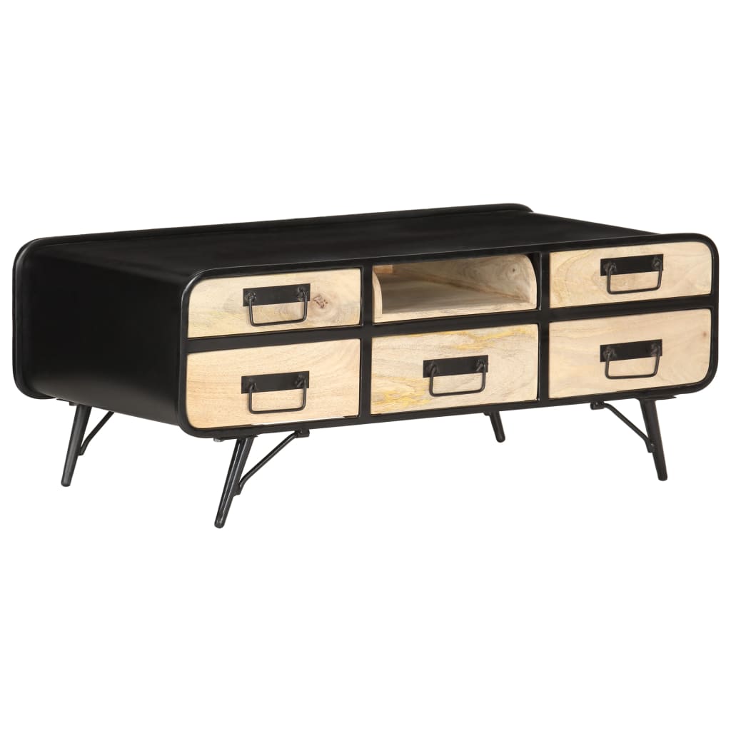 Table basse 100x50x40 cm Bois de manguier massif - XIOS