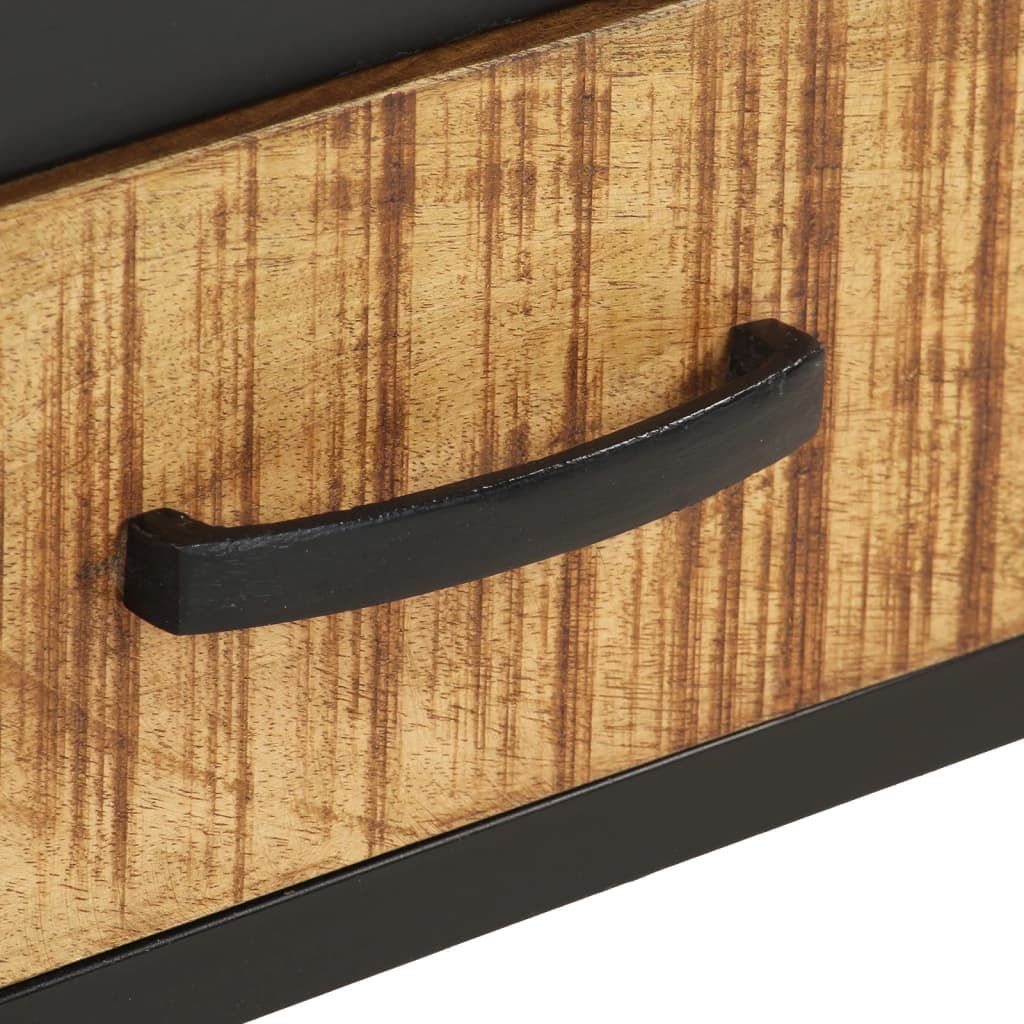 Table de chevet 40x40x35 cm Bois de manguier brut - XIOS