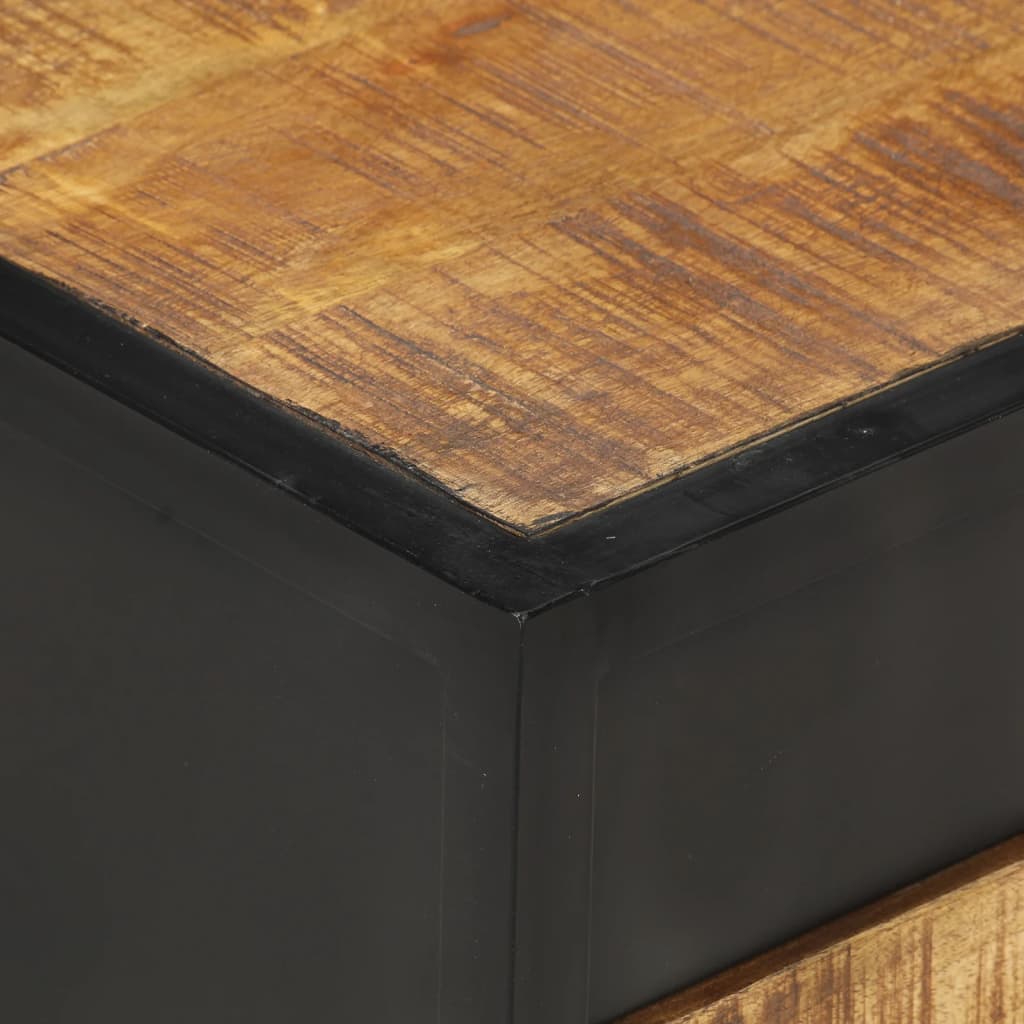 Table de chevet 40x40x35 cm Bois de manguier brut - XIOS