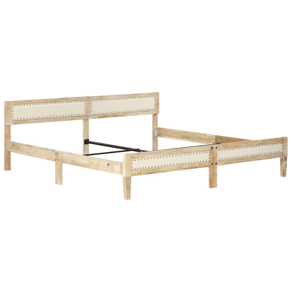 Cadre de lit sans matelas bois de manguier massif 200 cm - XIOS