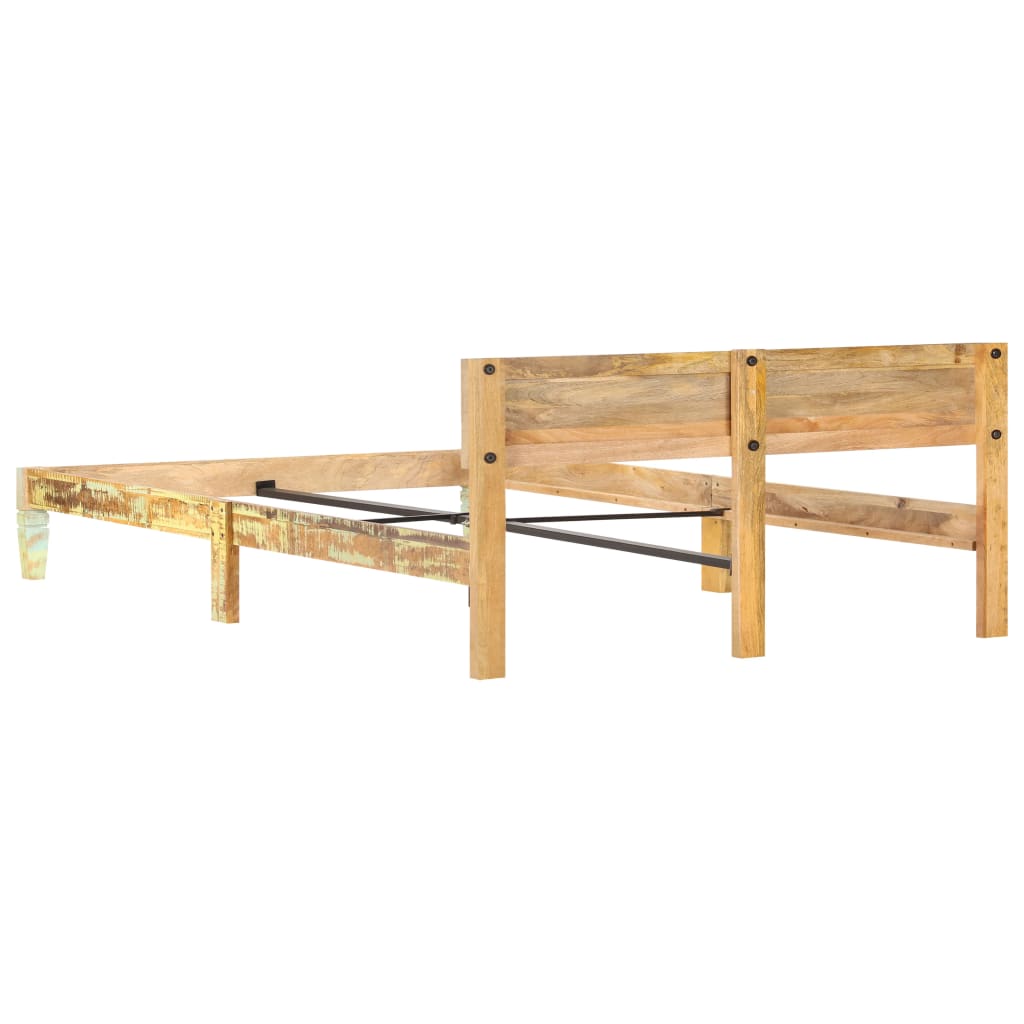 Cadre de lit sans matelas Bois de récupération massif 180x200cm - XIOS