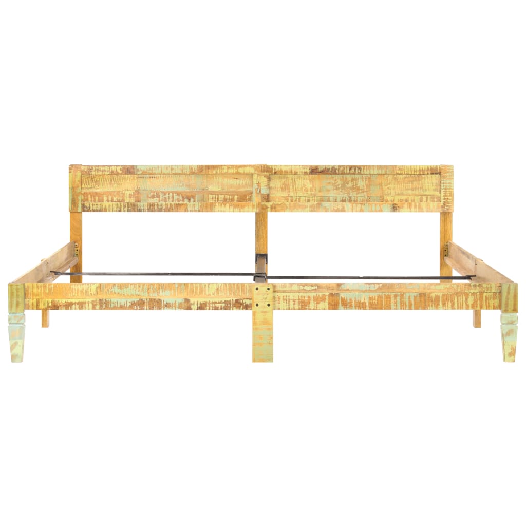 Cadre de lit sans matelas Bois de récupération massif 200x200cm - XIOS