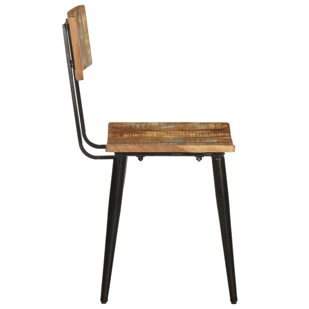 Chaises à manger lot de 2 bois de récupération solide - XIOS