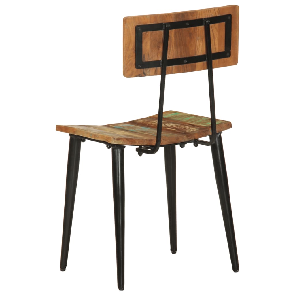 Chaises à manger lot de 2 bois de récupération solide - XIOS