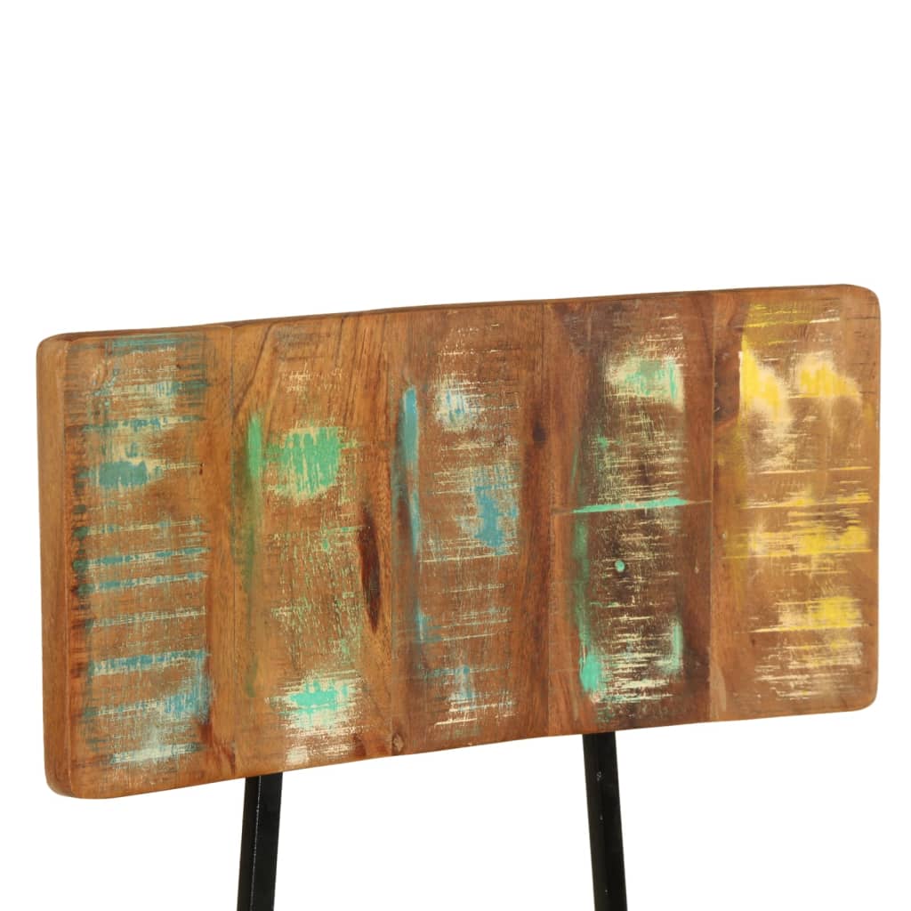 Chaises à manger lot de 2 bois de récupération solide - XIOS