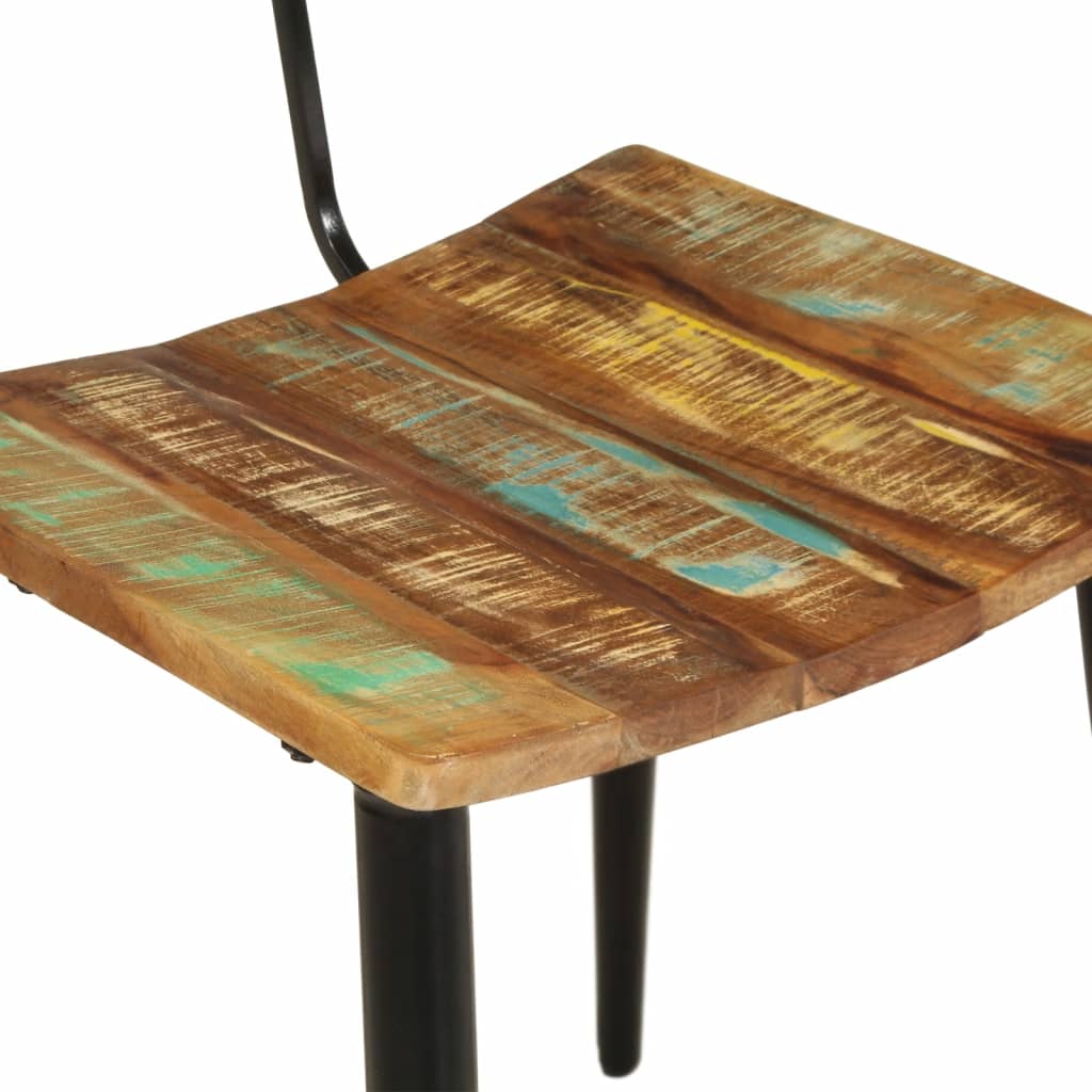 Chaises à manger lot de 2 bois de récupération solide - XIOS