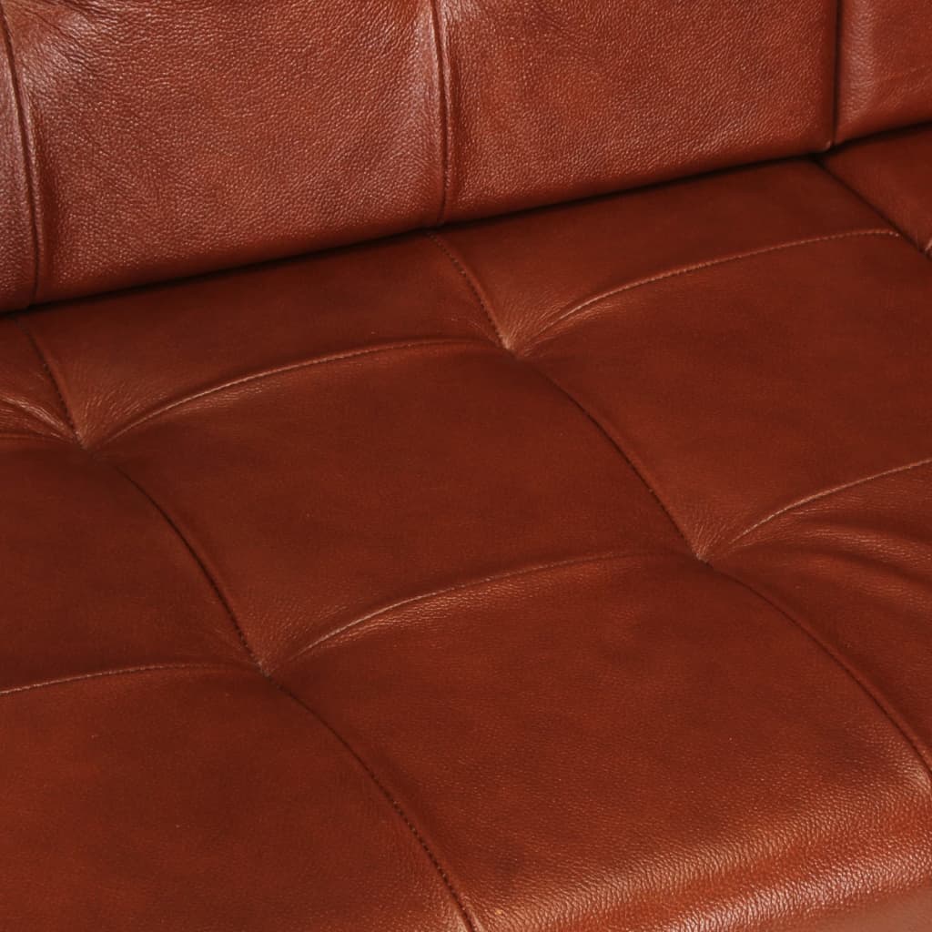 Canapé à 2 places Marron Cuir de chèvre véritable - XIOS