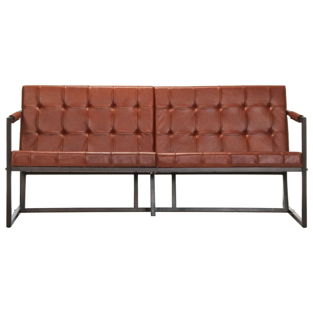 Canapé à 3 places Marron Cuir de chèvre véritable - XIOS