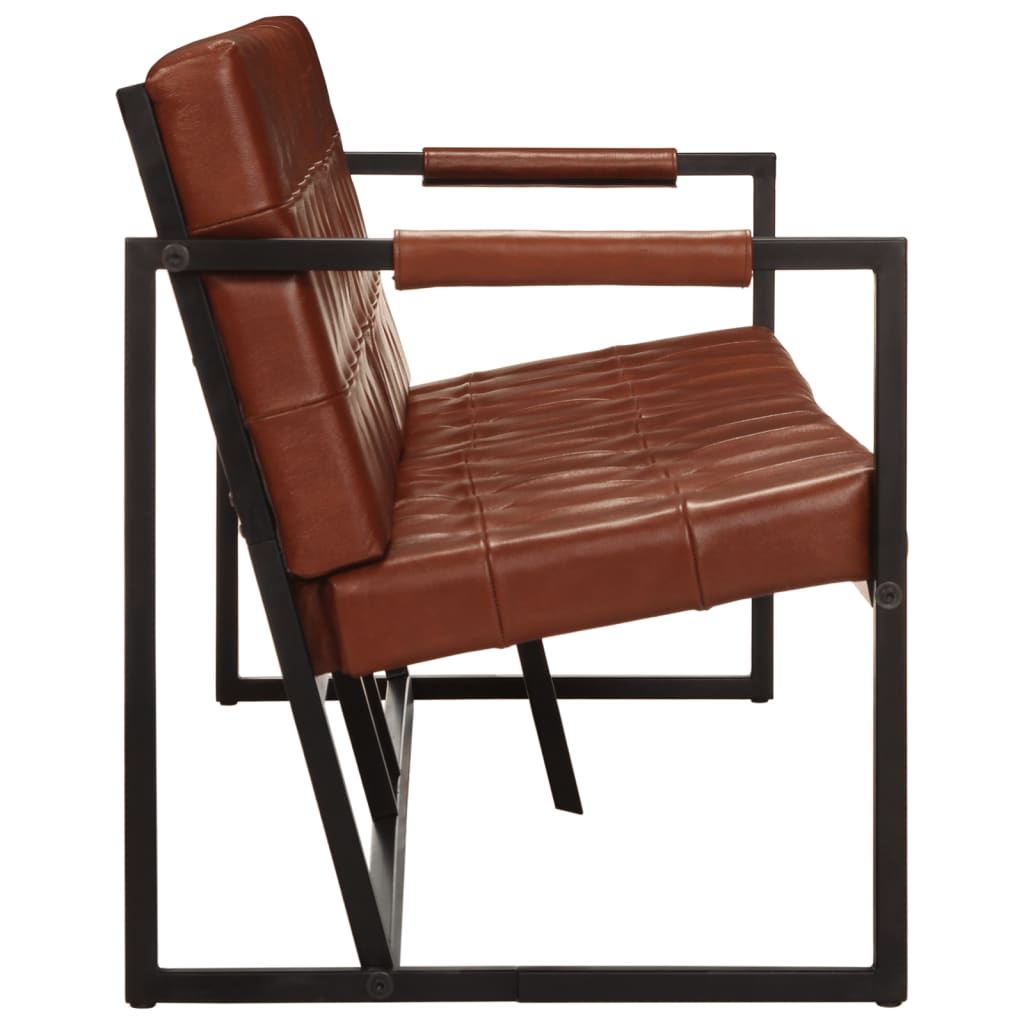 Canapé à 3 places Marron Cuir de chèvre véritable - XIOS