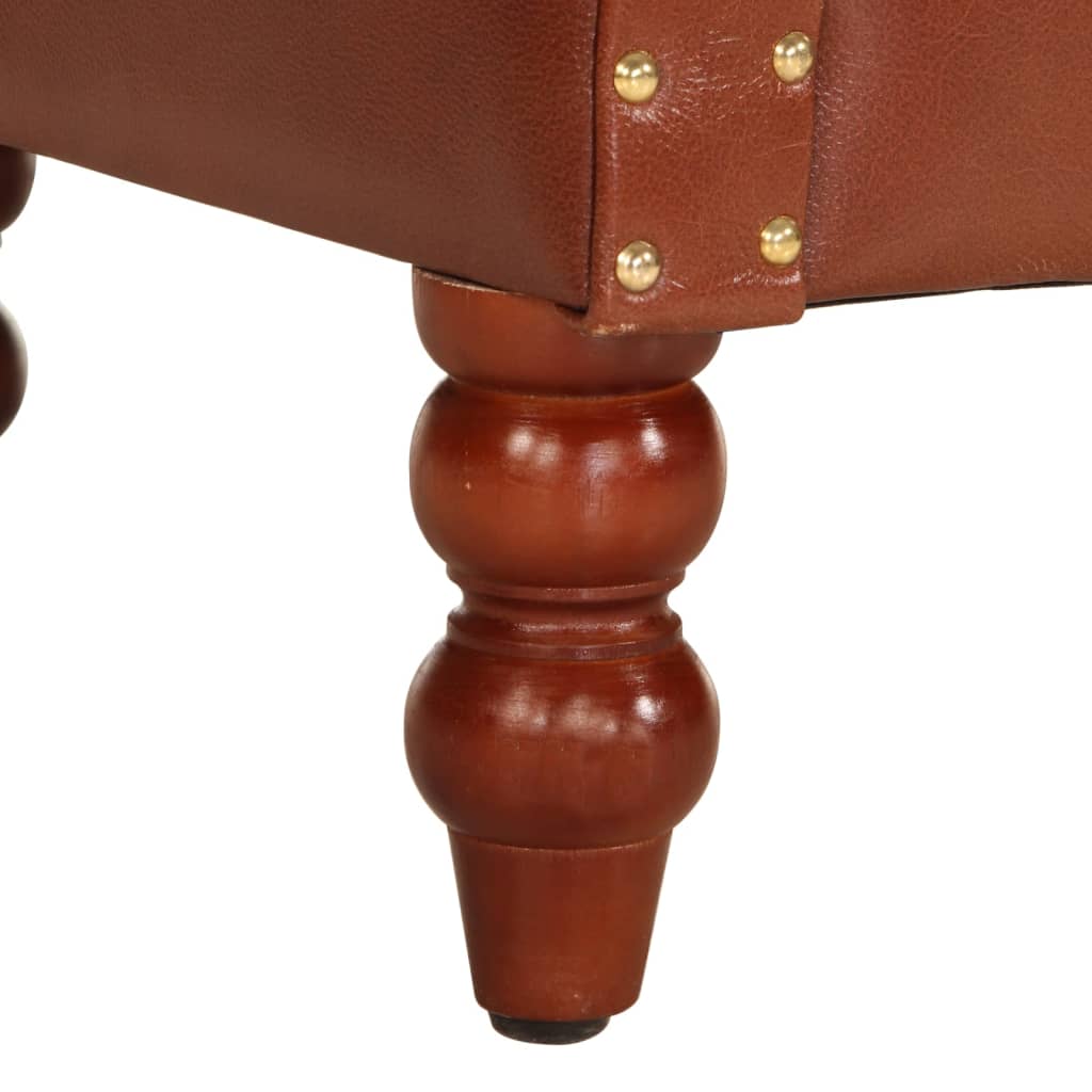 Fauteuil Marron Cuir de chèvre véritable - XIOS