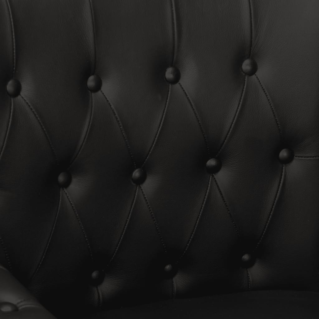 Fauteuil Noir Cuir de chèvre véritable - XIOS