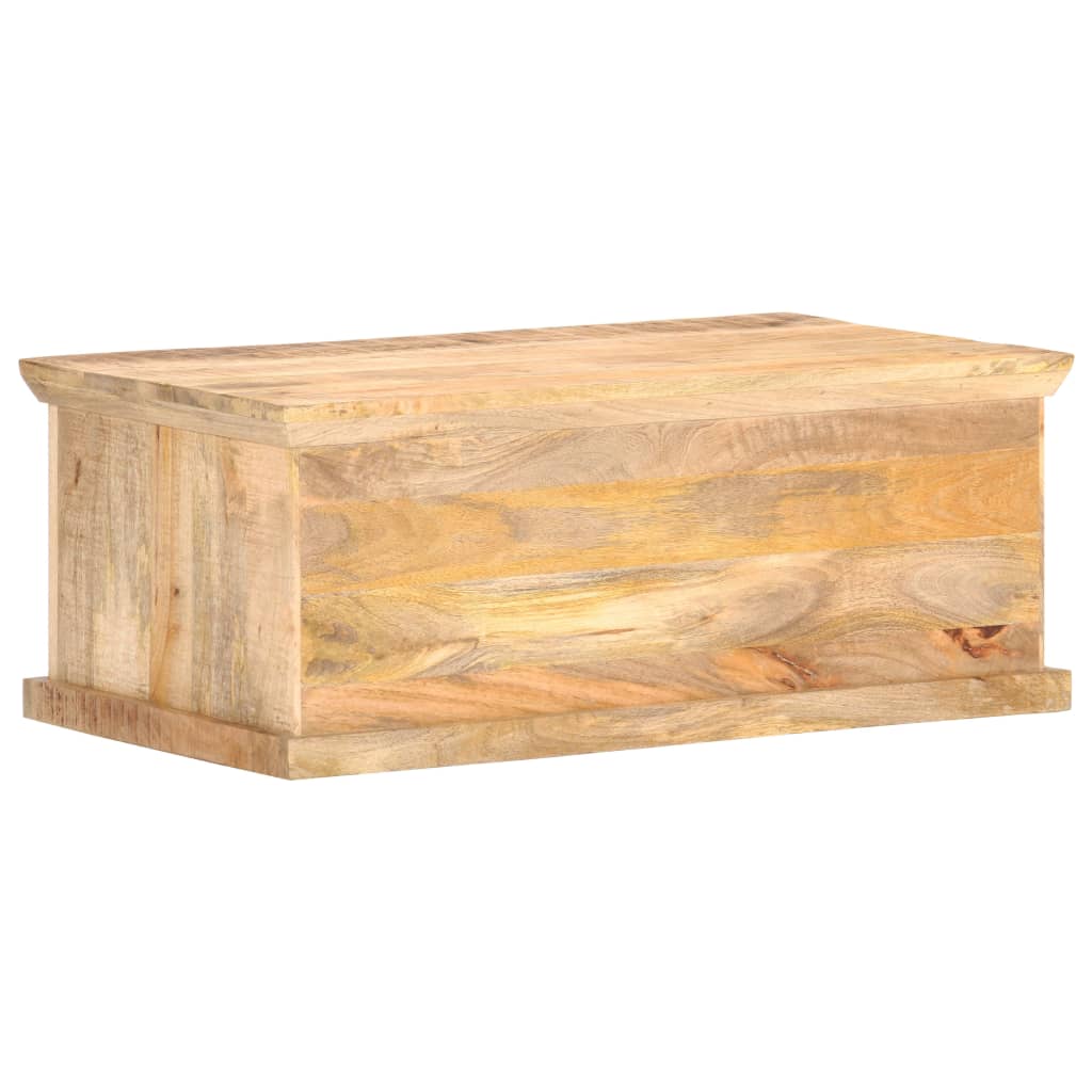 Table basse 90x50x35 cm Bois de manguier et canne naturelle - XIOS