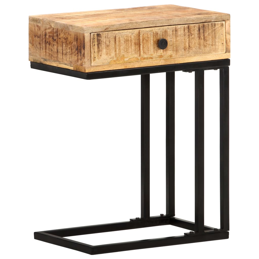 Table d'appoint en forme d'U 45x30x61cm Bois de manguier massif - XIOS