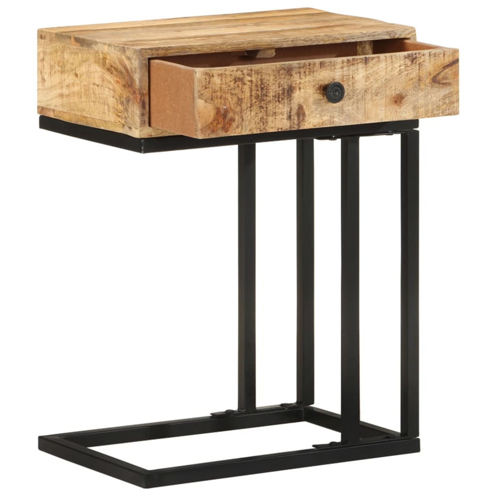 Table d'appoint en forme d'U 45x30x61cm Bois de manguier massif - XIOS