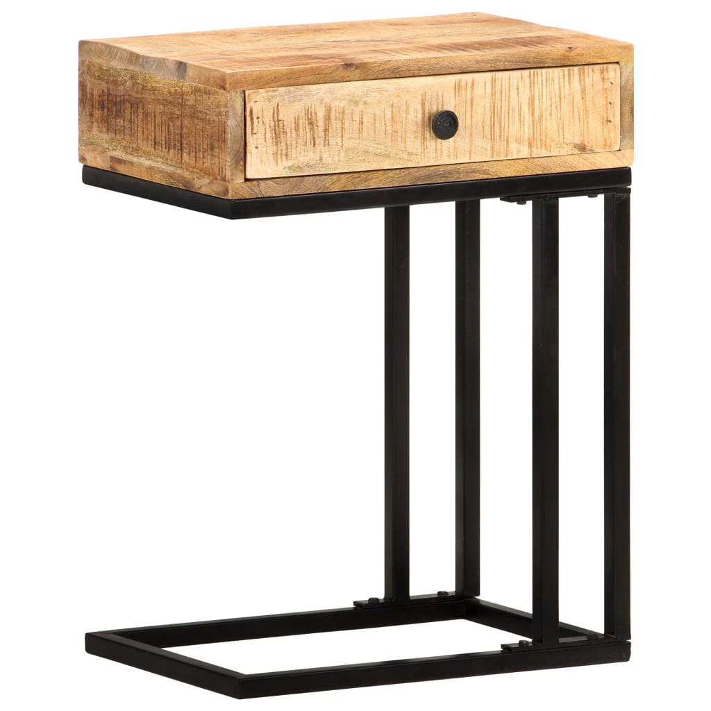 Table d'appoint en forme d'U 45x30x61cm Bois de manguier massif - XIOS