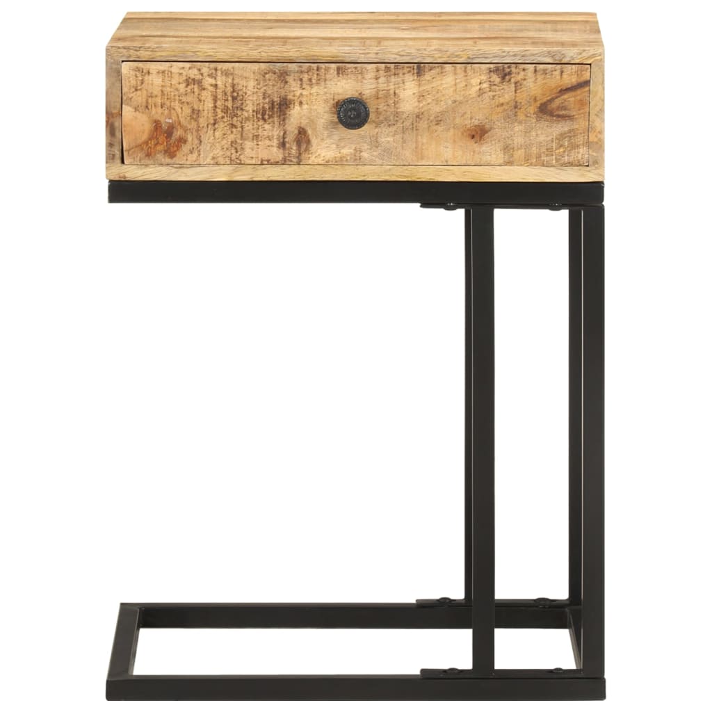 Table d'appoint en forme d'U 45x30x61cm Bois de manguier massif - XIOS