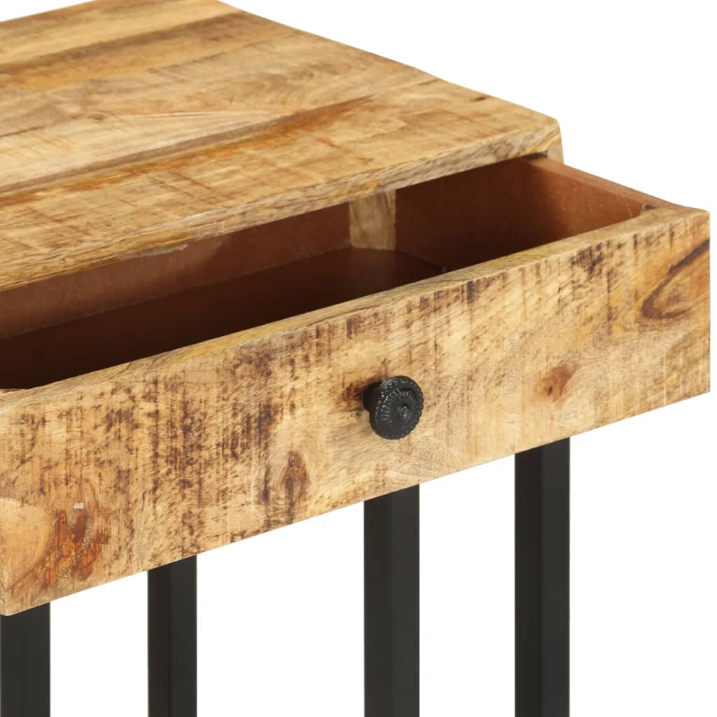 Table d'appoint en forme d'U 45x30x61cm Bois de manguier massif - XIOS