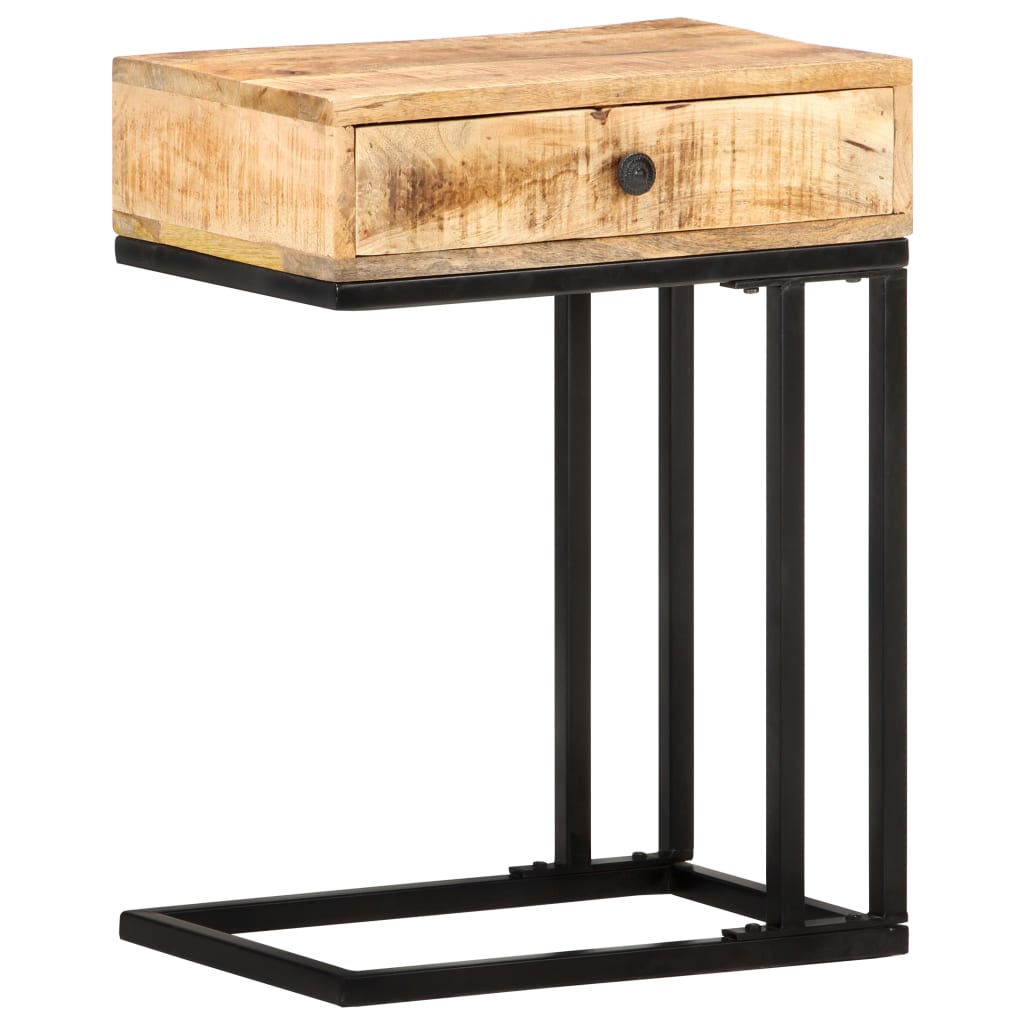 Table d'appoint en forme d'U 45x30x61cm Bois de manguier massif - XIOS