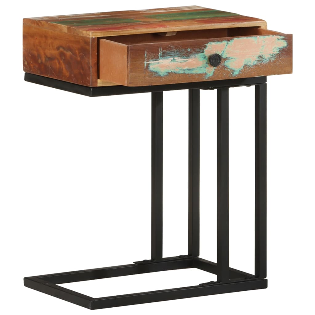 Table d'appoint en U 45x30x61 cm Bois de récupération massif - XIOS