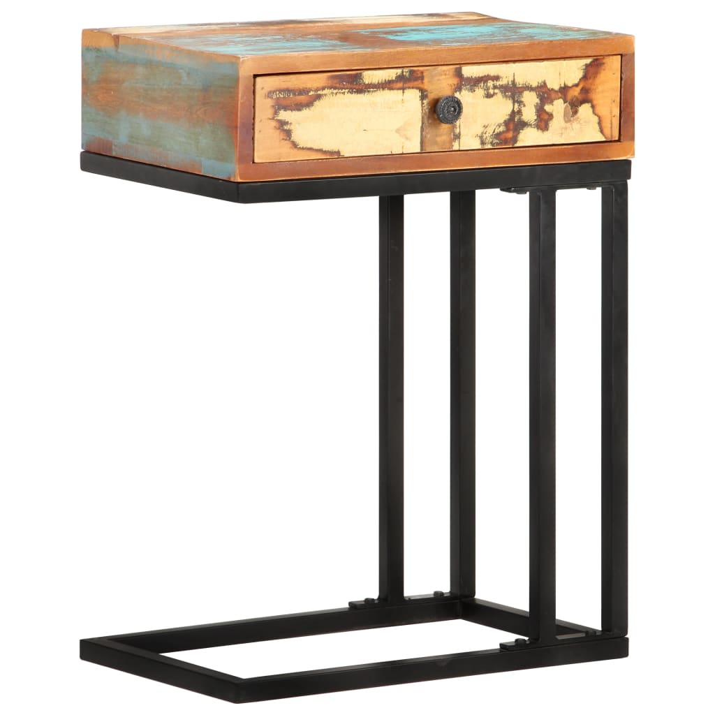 Table d'appoint en U 45x30x61 cm Bois de récupération massif - XIOS
