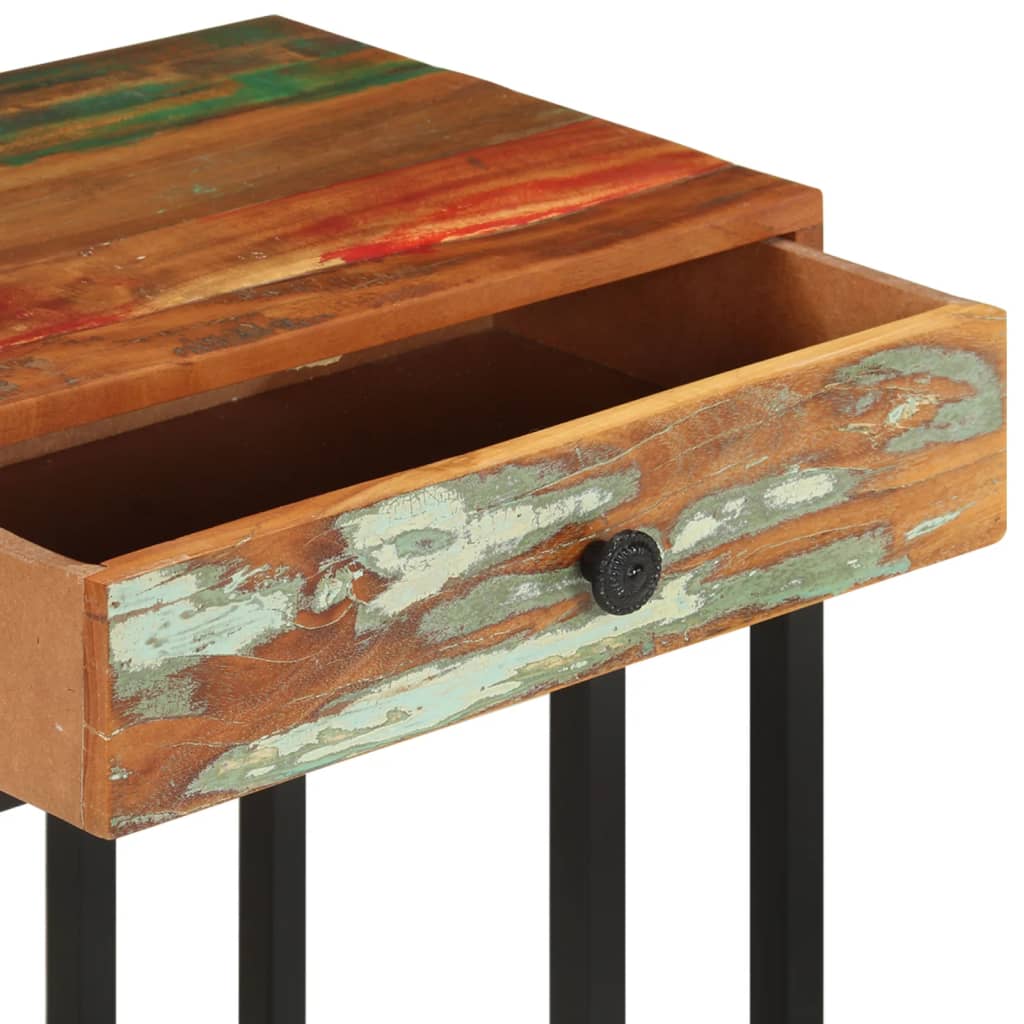 Table d'appoint en U 45x30x61 cm Bois de récupération massif - XIOS
