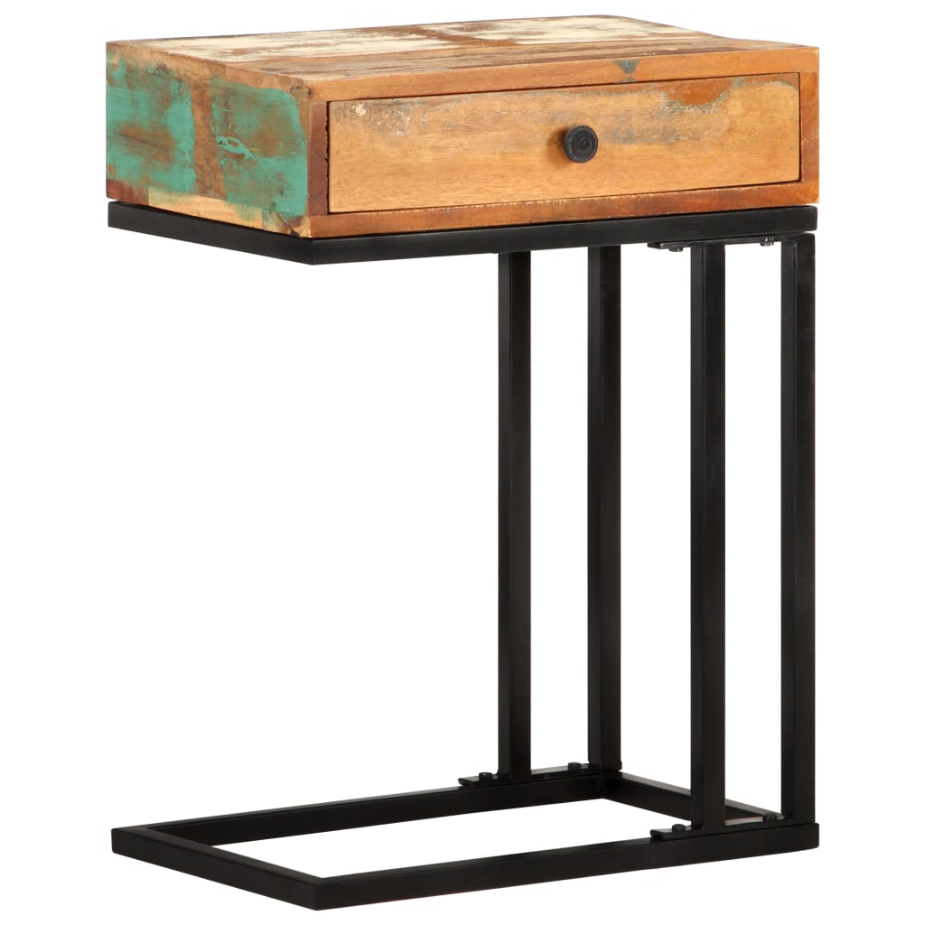 Table d'appoint en U 45x30x61 cm Bois de récupération massif - XIOS