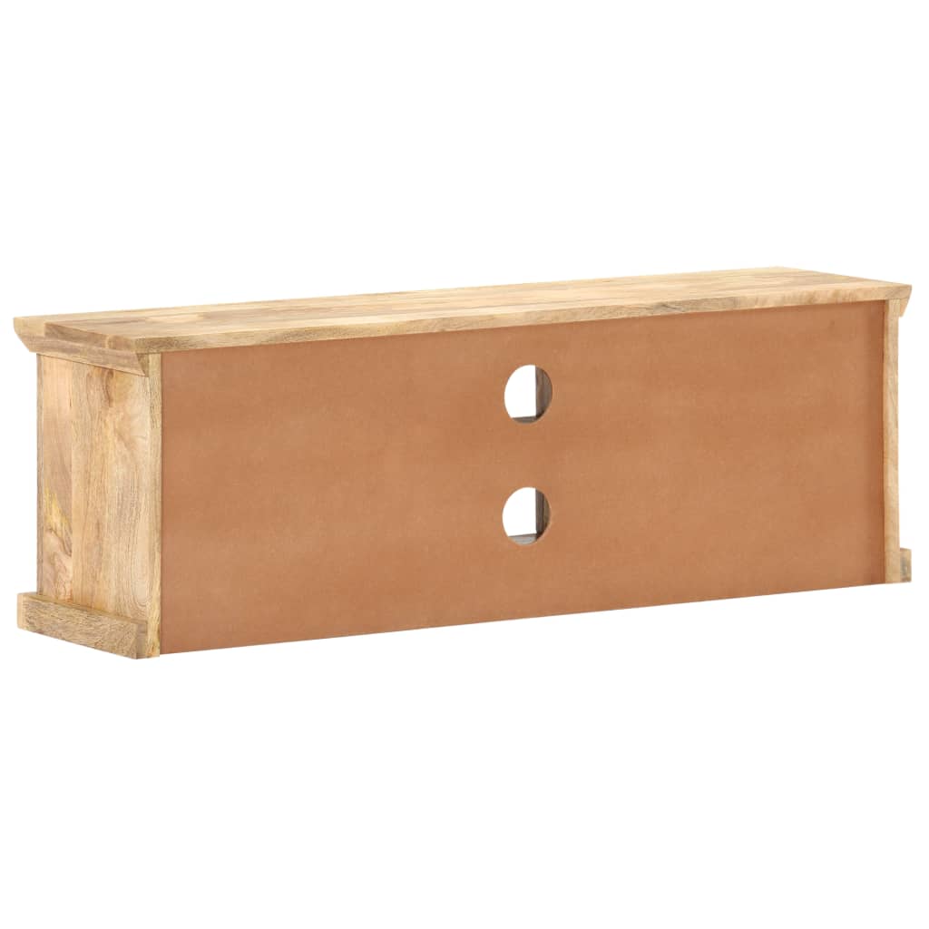 Meuble TV avec portes en acier 120x30x40 cm Bois de manguier - XIOS