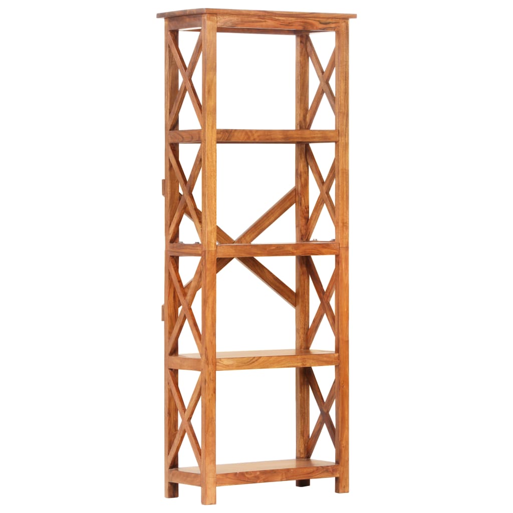 Bibliothèque 60x30x160 cm Bois massif d'acacia et finition miel - XIOS