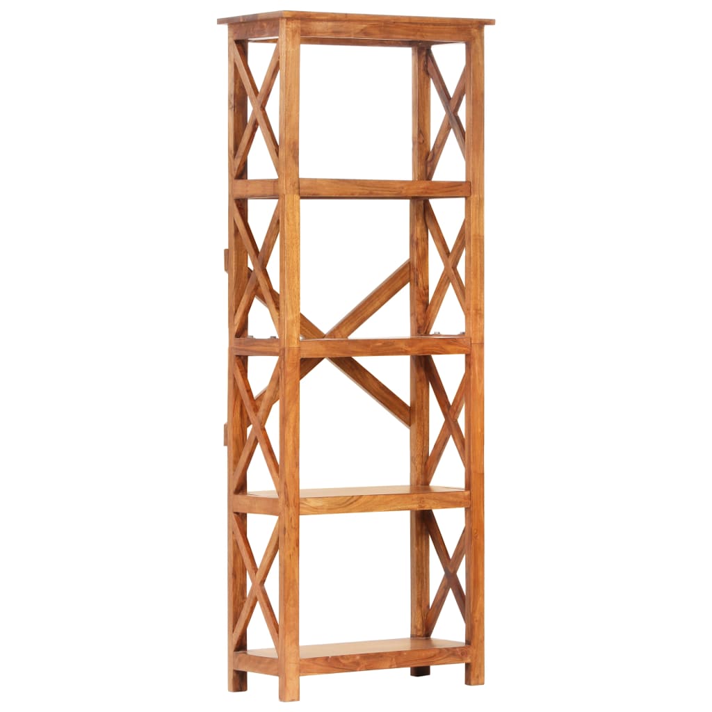 Bibliothèque 60x30x160 cm Bois massif d'acacia et finition miel - XIOS