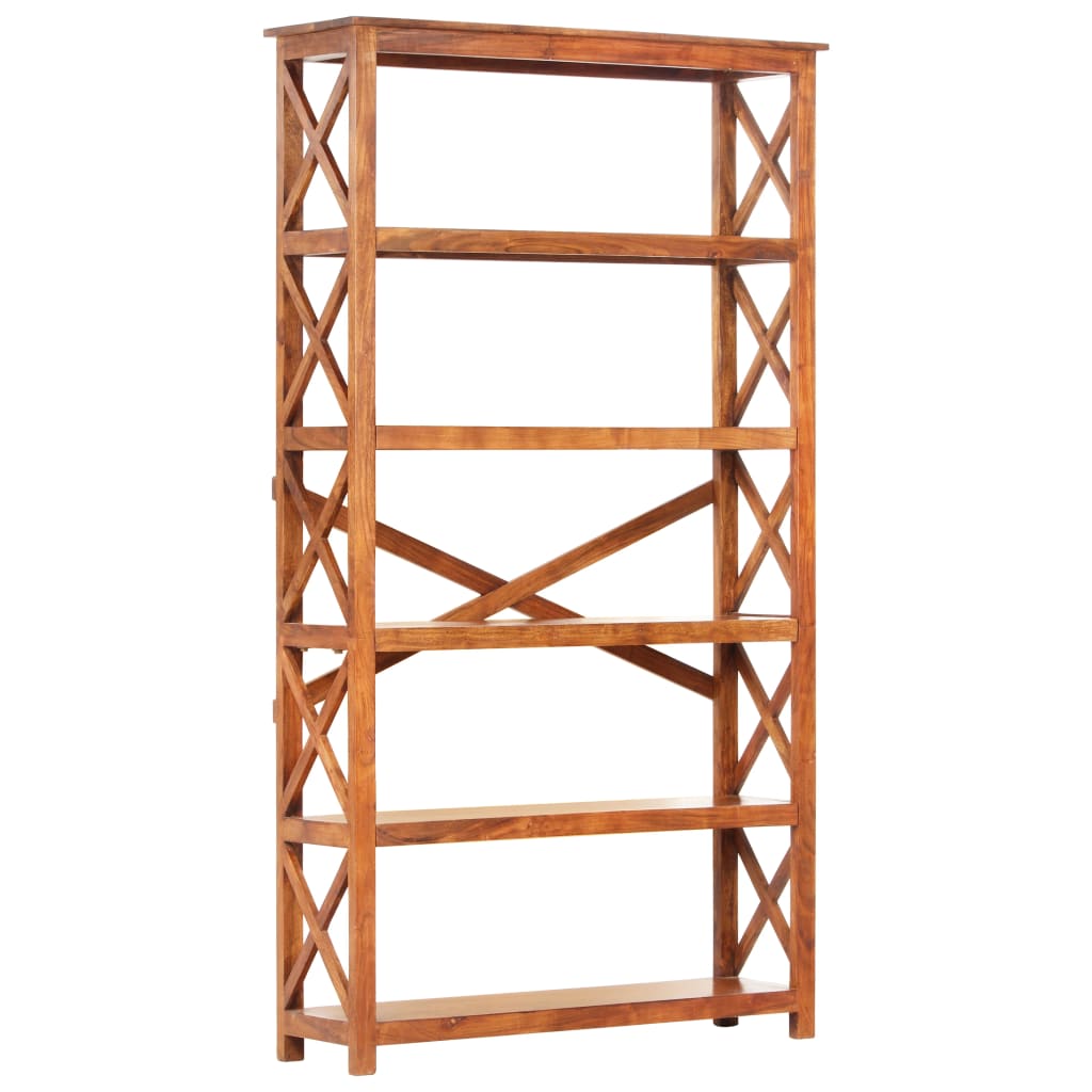 Bibliothèque 100x30x180cm Bois massif d'acacia et finition miel - XIOS
