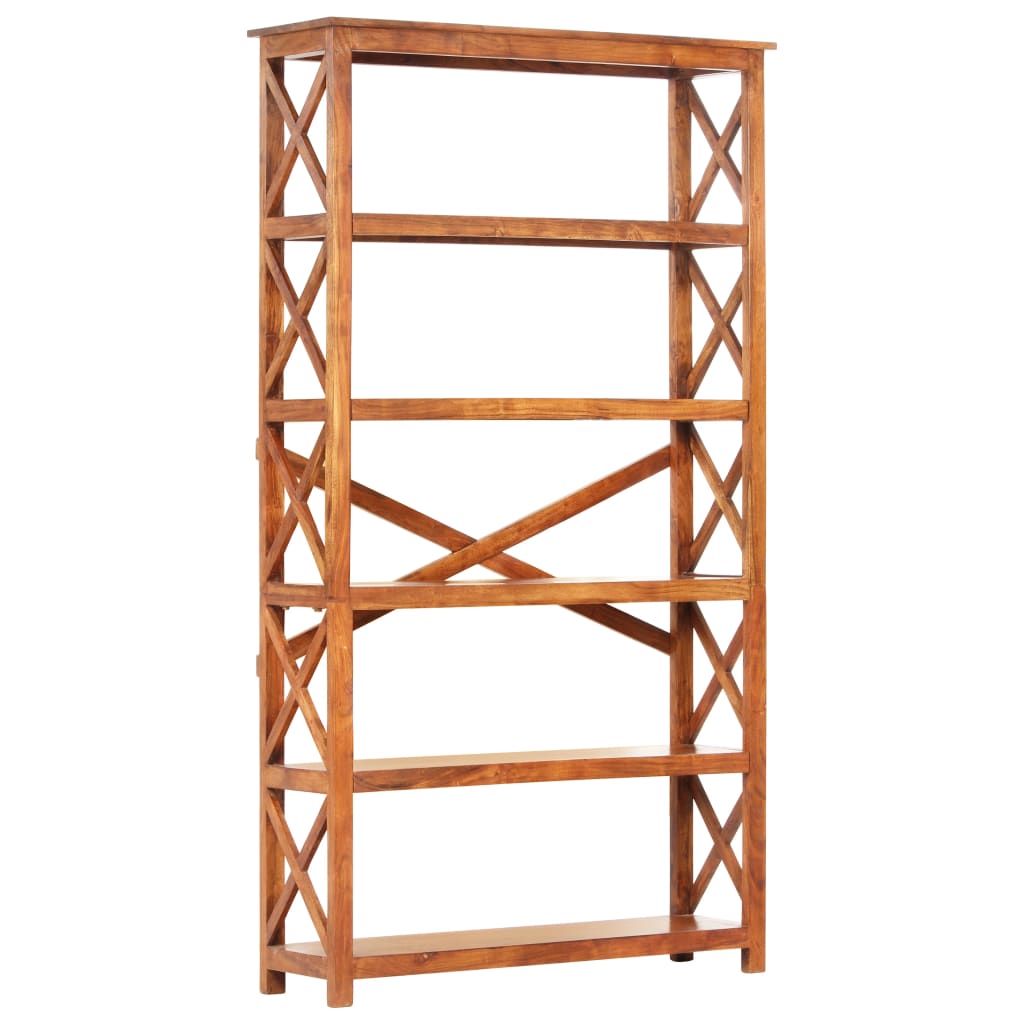 Bibliothèque 100x30x180cm Bois massif d'acacia et finition miel