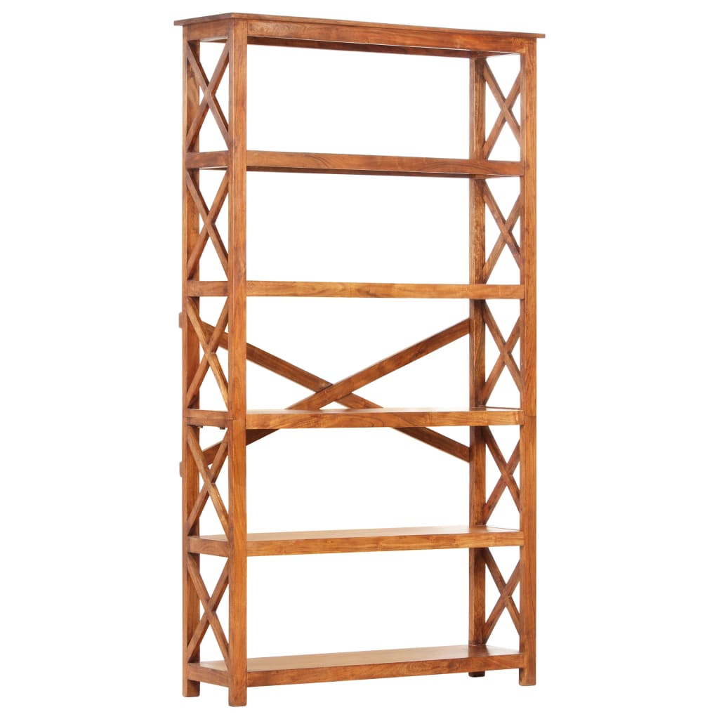 Bibliothèque 100x30x180cm Bois massif d'acacia et finition miel - XIOS