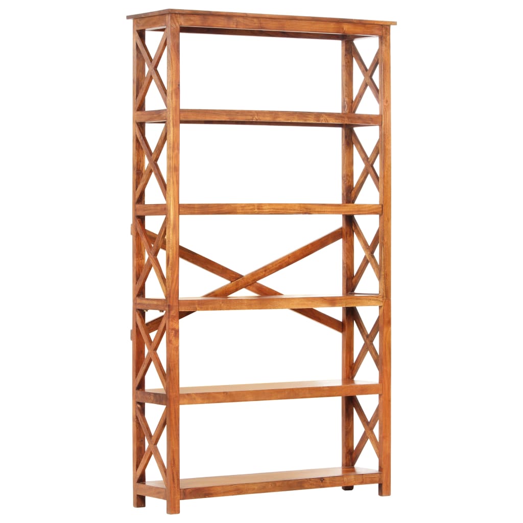 Bibliothèque 100x30x180cm Bois massif d'acacia et finition miel