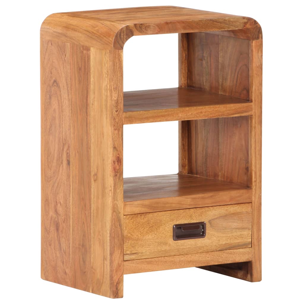 Table de chevet 40x30x60 cm Bois acacia massif et finition miel - XIOS