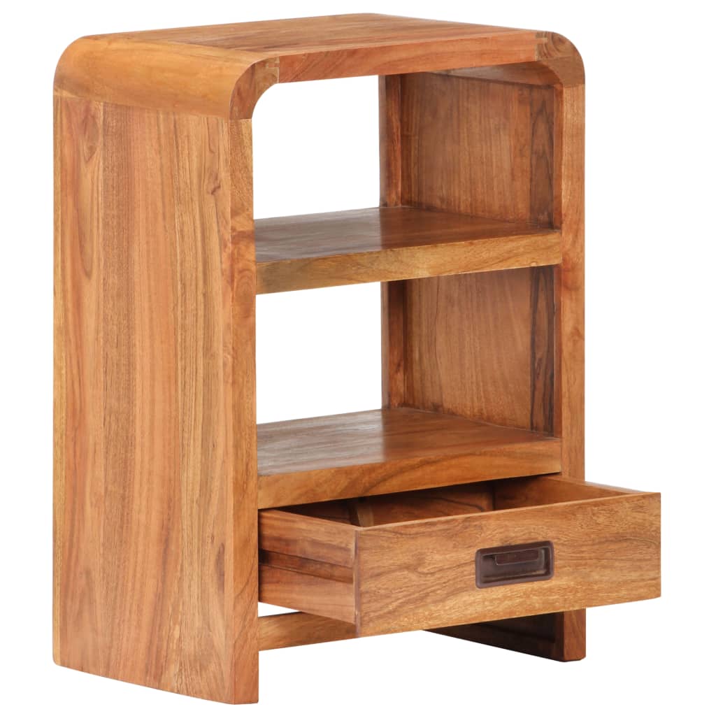 Table de chevet 40x30x60 cm Bois acacia massif et finition miel - XIOS