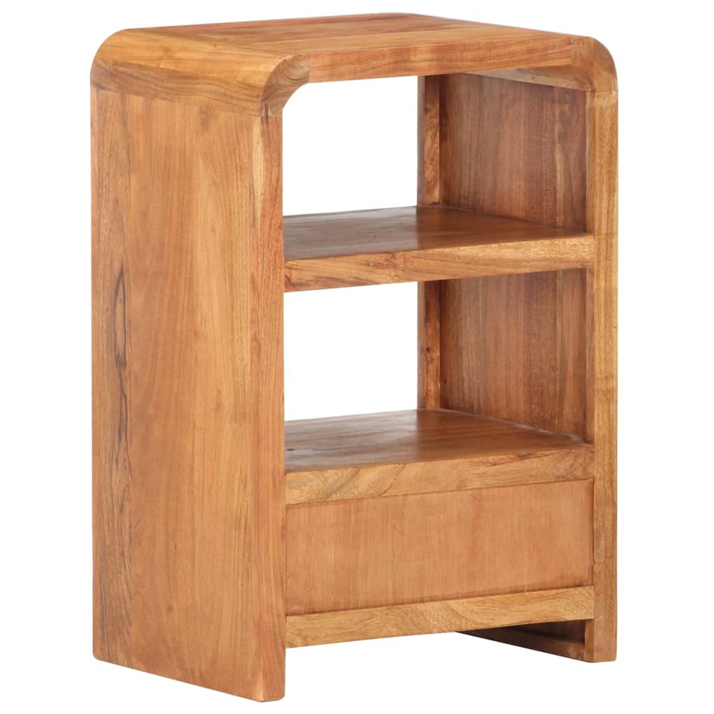 Table de chevet 40x30x60 cm Bois acacia massif et finition miel - XIOS