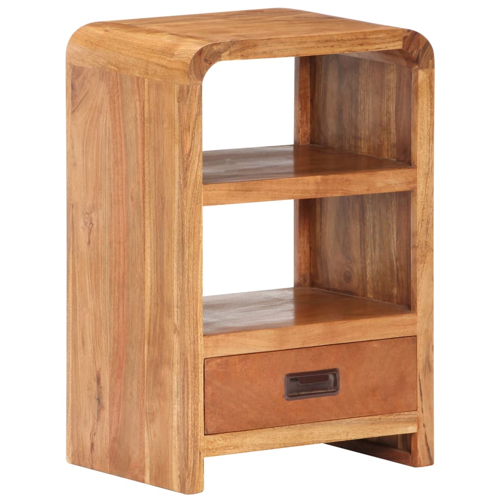 Table de chevet 40x30x60 cm Bois acacia massif et finition miel - XIOS