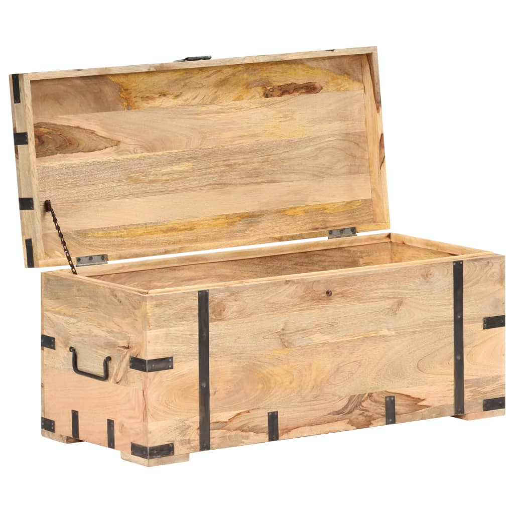 Coffre 90x40x40 cm Bois solide de manguier - XIOS