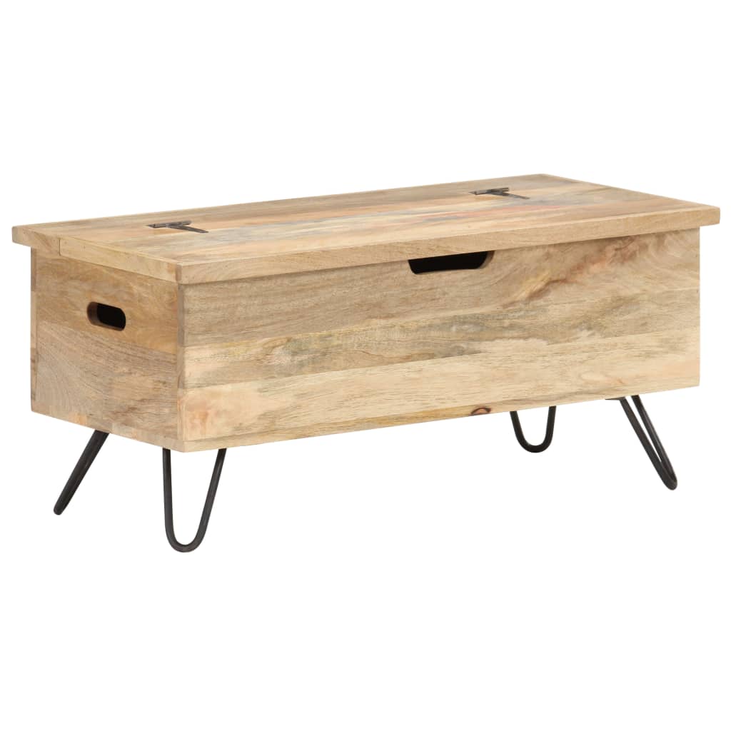 Coffre 90x40x45 cm Bois solide de manguier - XIOS
