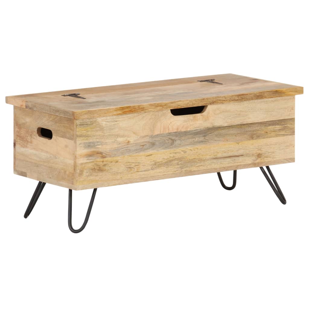 Coffre 90x40x45 cm Bois solide de manguier - XIOS