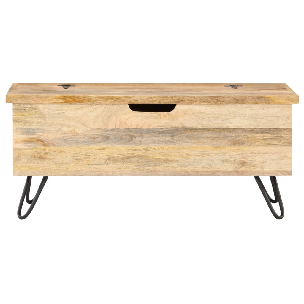 Coffre 90x40x45 cm Bois solide de manguier - XIOS