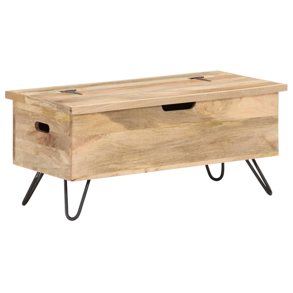 Coffre 90x40x45 cm Bois solide de manguier - XIOS