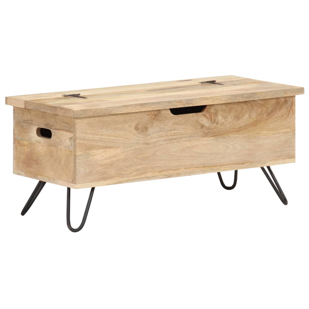 Coffre 90x40x45 cm Bois solide de manguier - XIOS