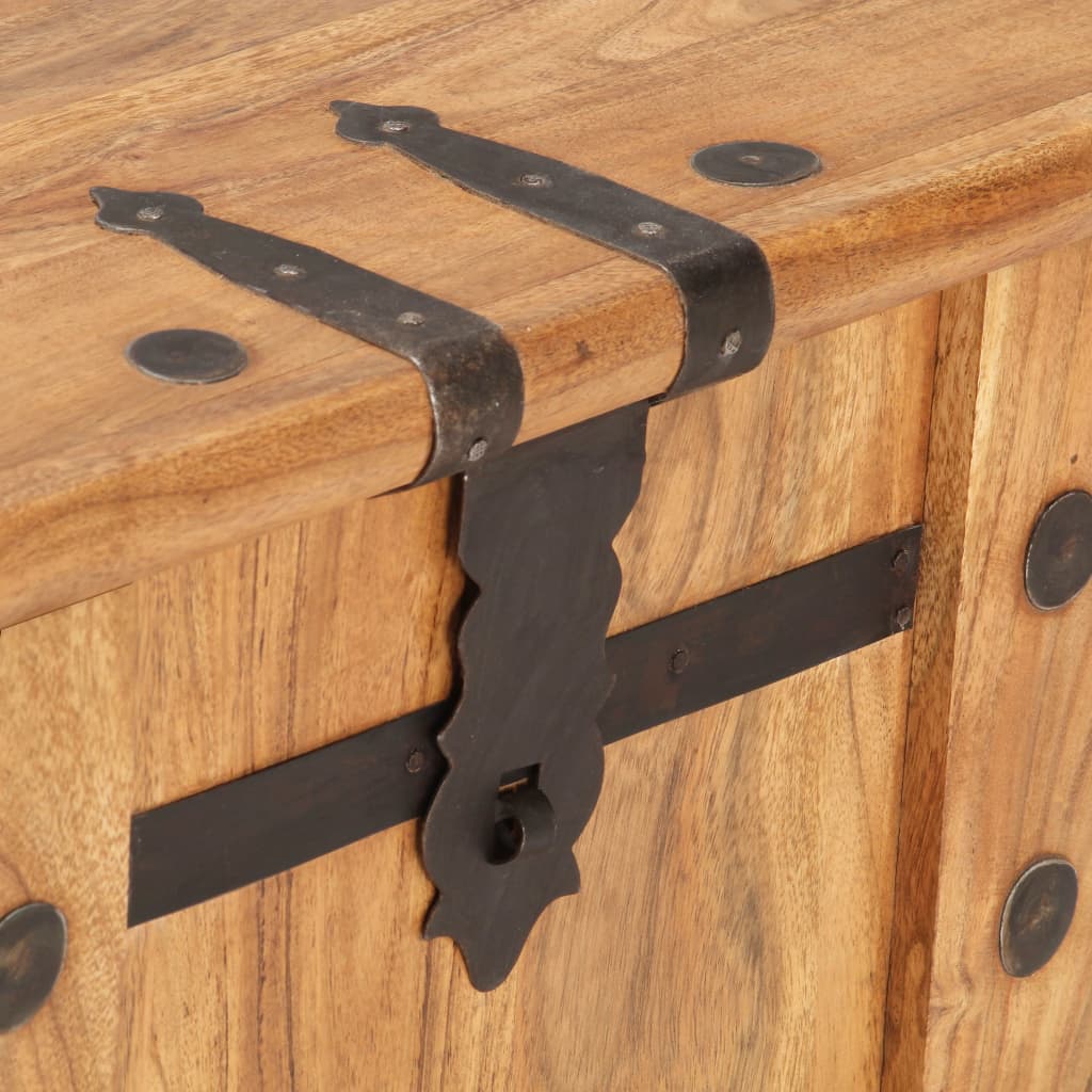 Coffre 90x40x40 cm Bois d'acacia solide - XIOS